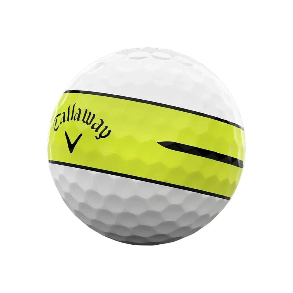 Callaway Chrome Tour X 360 Stripe Golf Balls - Yellow - Image 3