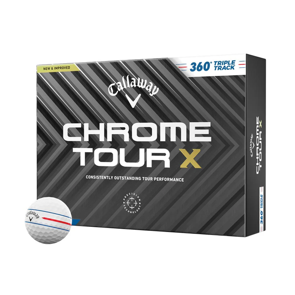 Callaway Chrome Tour X 360 Triple Track Golf Balls - 2024