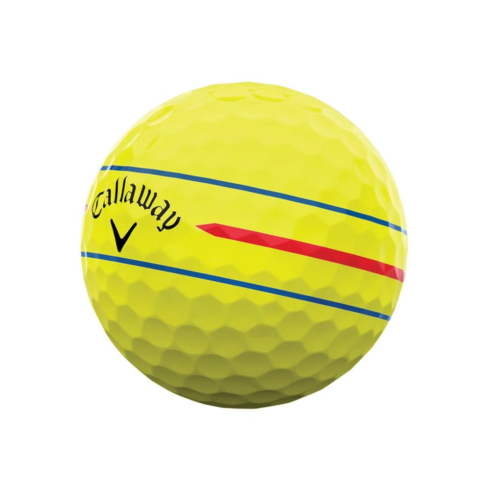 Callaway Chrome Tour X 360 Triple Track Golf Balls - Yellow - 2024 - Image 2