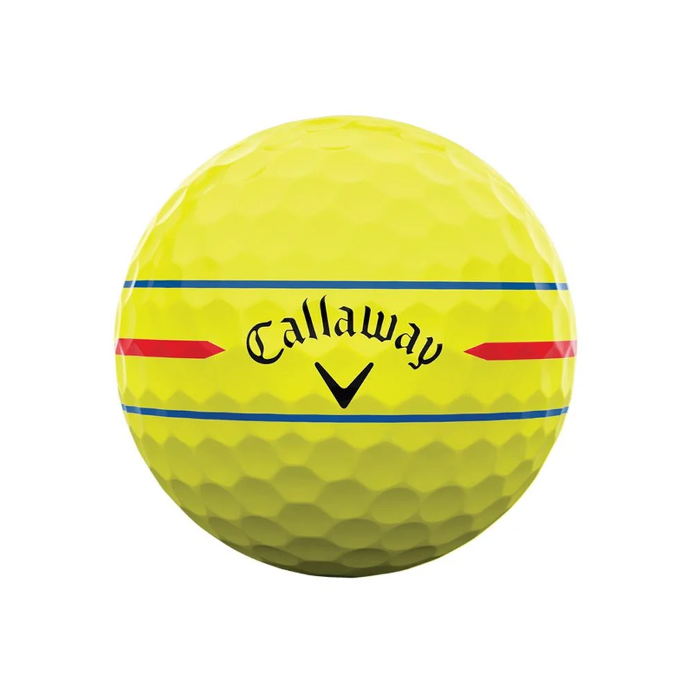 Callaway Chrome Tour X 360 Triple Track Golf Balls - Yellow - 2024 - Image 3