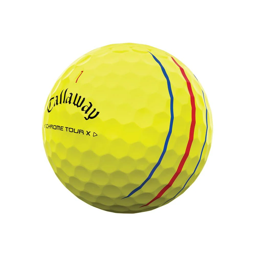 Callaway Chrome Tour X Triple Track Golf Balls - Yellow - 2024 - Image 2
