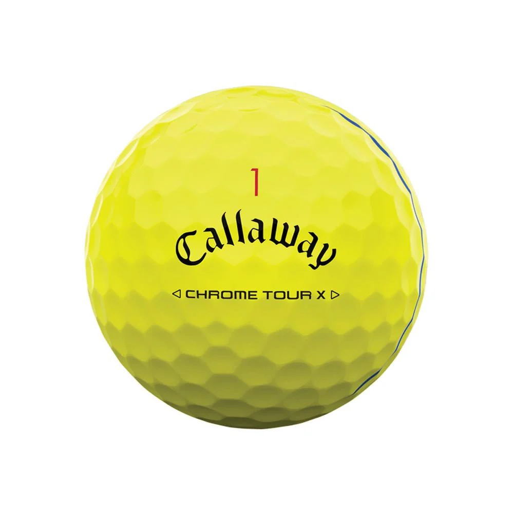 Callaway Chrome Tour X Triple Track Golf Balls - Yellow - 2024 - Image 3