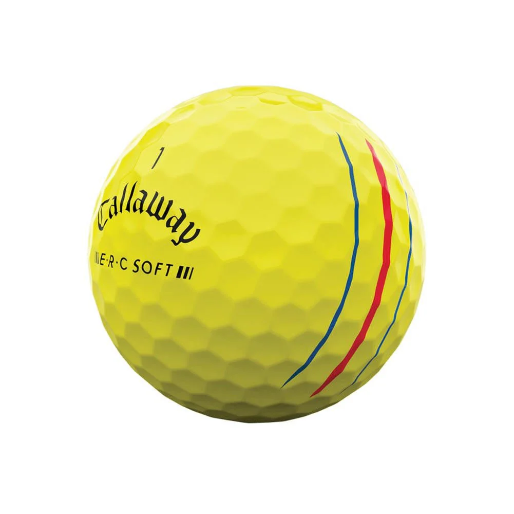 Callaway ERC Soft Triple Track Golf Balls - Yellow - 2023 - Prior Generation - Image 2