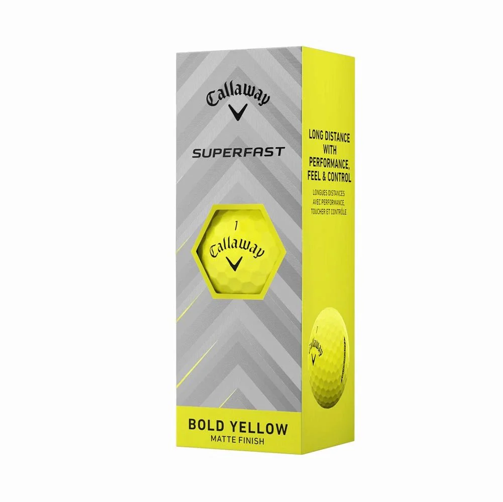 Callaway Superfast Golf Balls - Bold Yellow - 15 Pack - Image 4