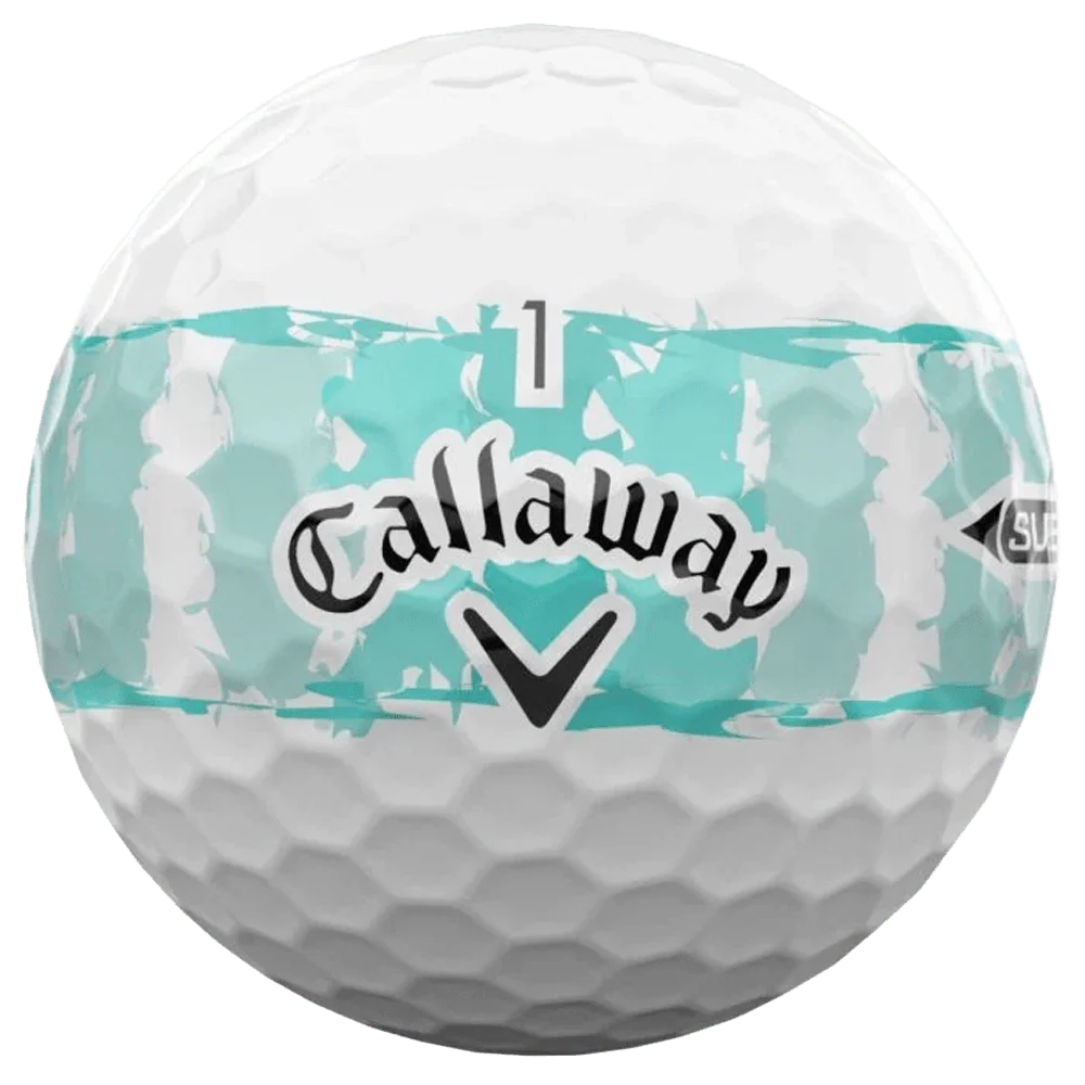 Callaway Supersoft Distressed Stripe Golf Balls - Teal - Image 2