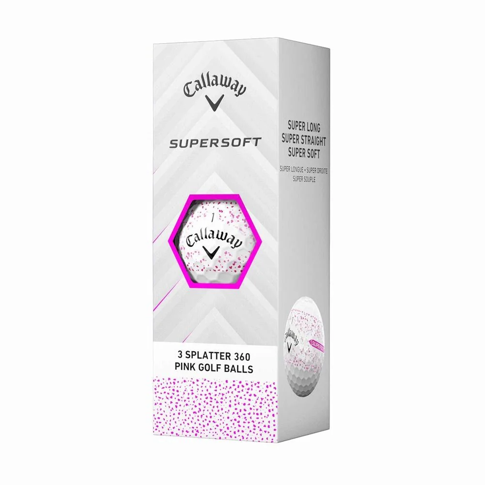 Callaway Supersoft Splatter 360 Golf Balls - Pink - Image 4