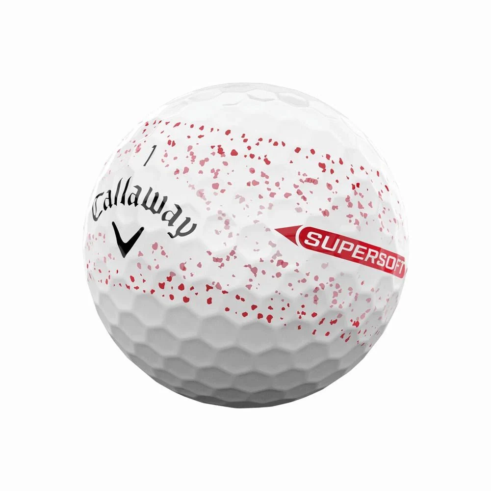 Callaway Supersoft Splatter 360 Golf Balls - Red - Image 2