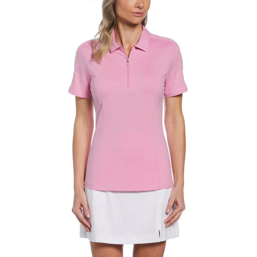 Callaway Women's Tonal Heather 1/4 Zip Golf Polo - Image 3