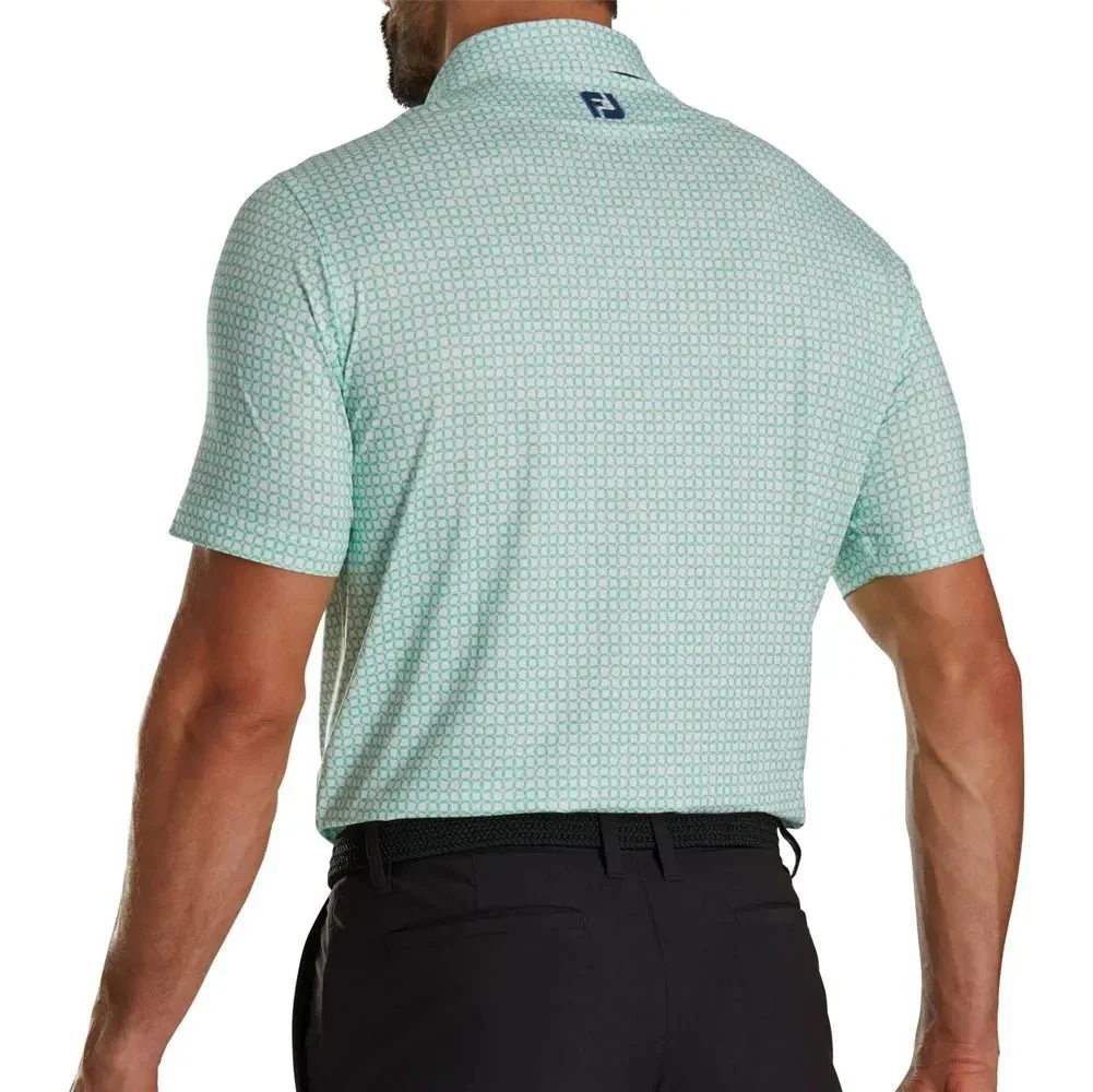 FootJoy 2024 U.S. Open Stripe Lisle Rope Gingham Polo - Image 2