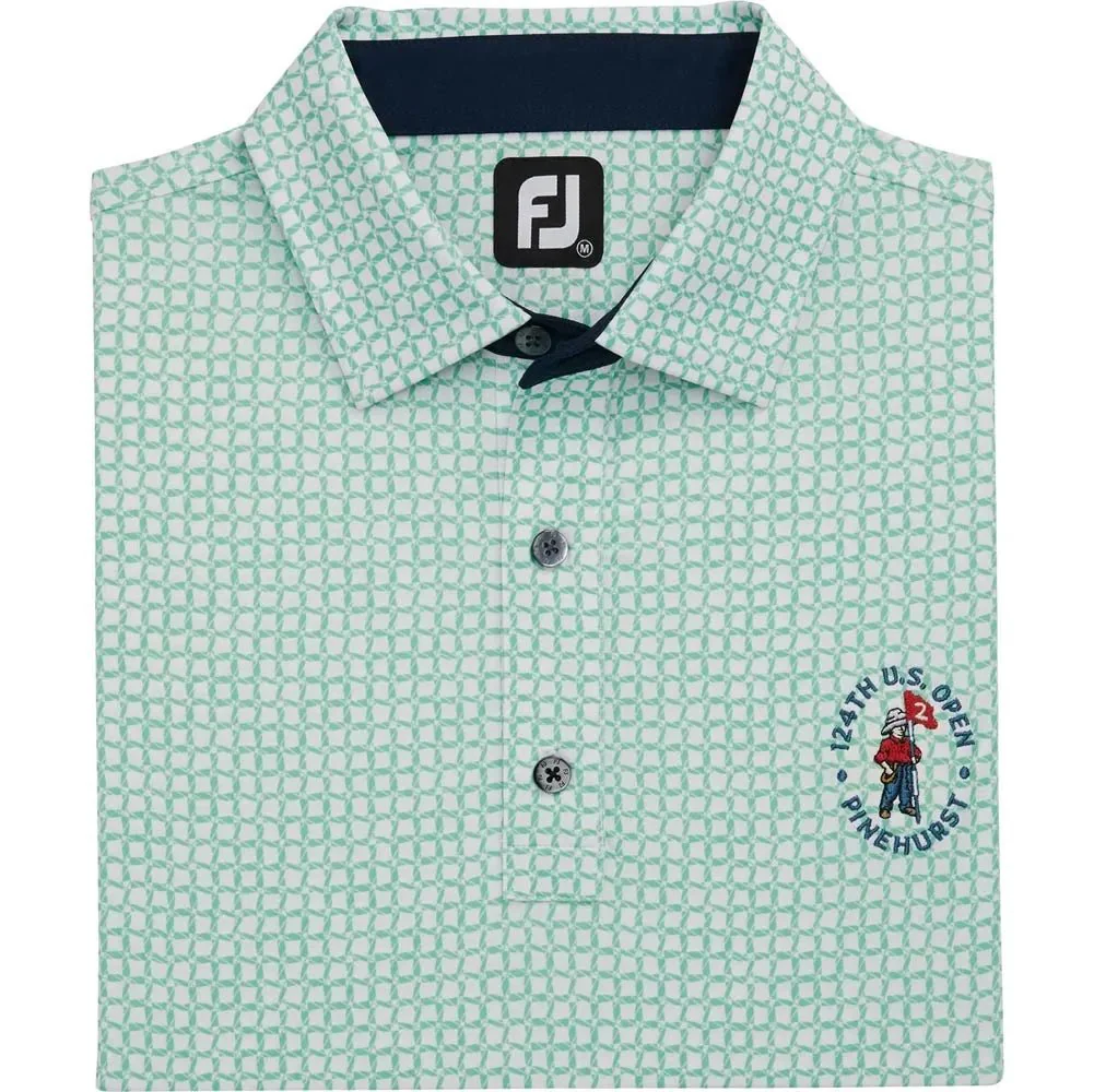 FootJoy 2024 U.S. Open Stripe Lisle Rope Gingham Polo - Image 4