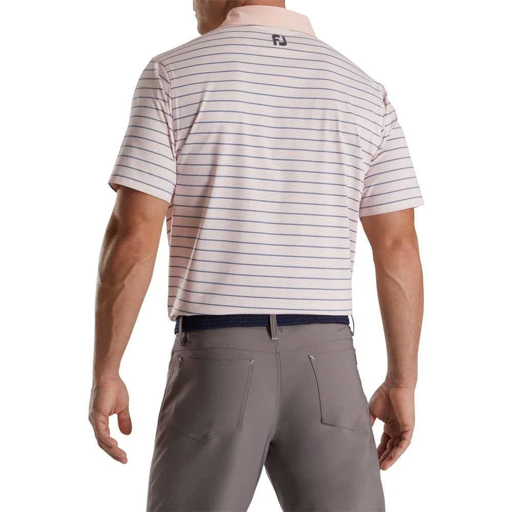FootJoy Accented Stripe Lisle Self Collar Golf Polo - Image 11