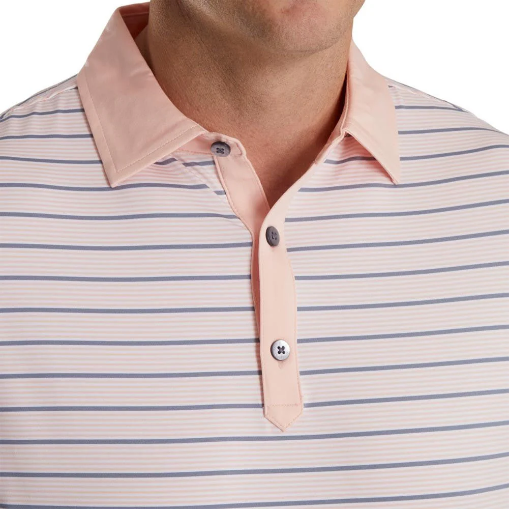 FootJoy Accented Stripe Lisle Self Collar Golf Polo - Image 12