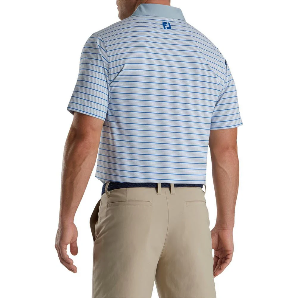 FootJoy Accented Stripe Lisle Self Collar Golf Polo - Image 2