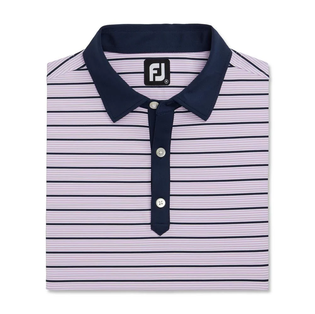 FootJoy Accented Stripe Lisle Self Collar Golf Polo - Image 5