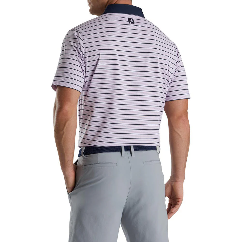 FootJoy Accented Stripe Lisle Self Collar Golf Polo - Image 6