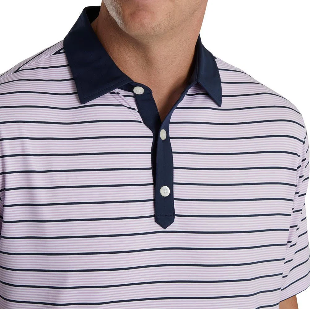 FootJoy Accented Stripe Lisle Self Collar Golf Polo - Image 8