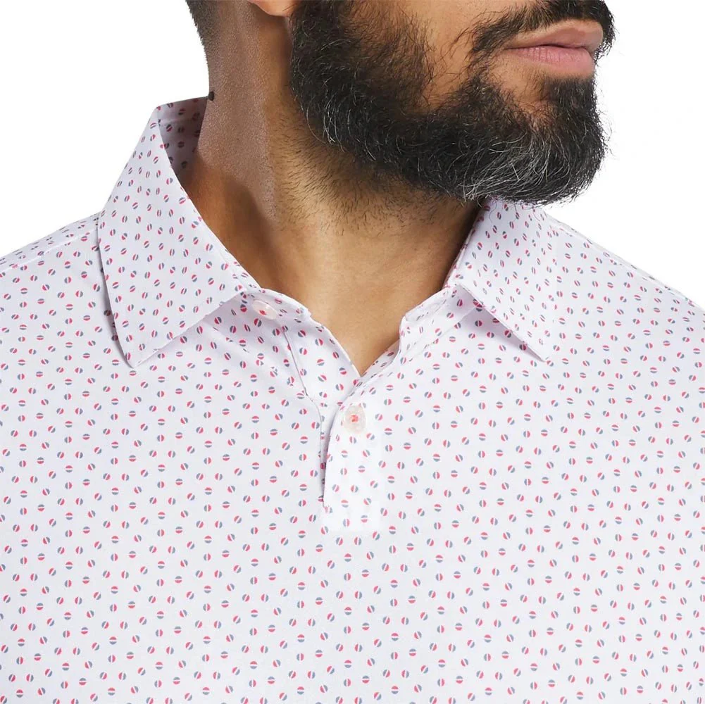 FootJoy Bounce Print Stretch Pique Golf Polo - Previous Season Style - Image 3