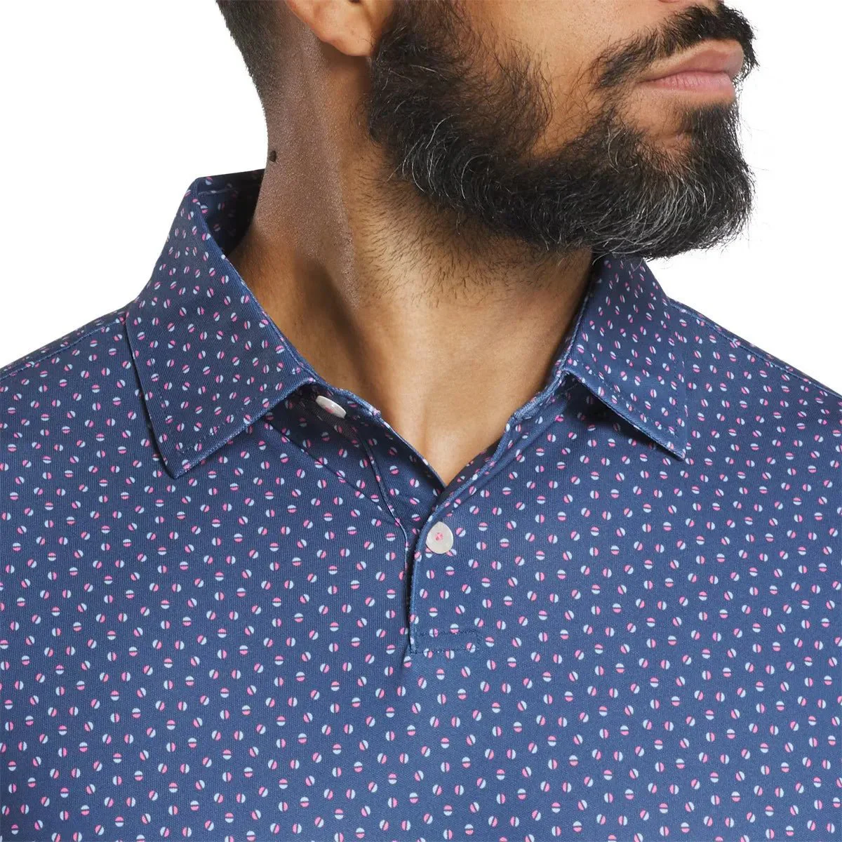 FootJoy Bounce Print Stretch Pique Golf Polo - Previous Season Style - Image 7