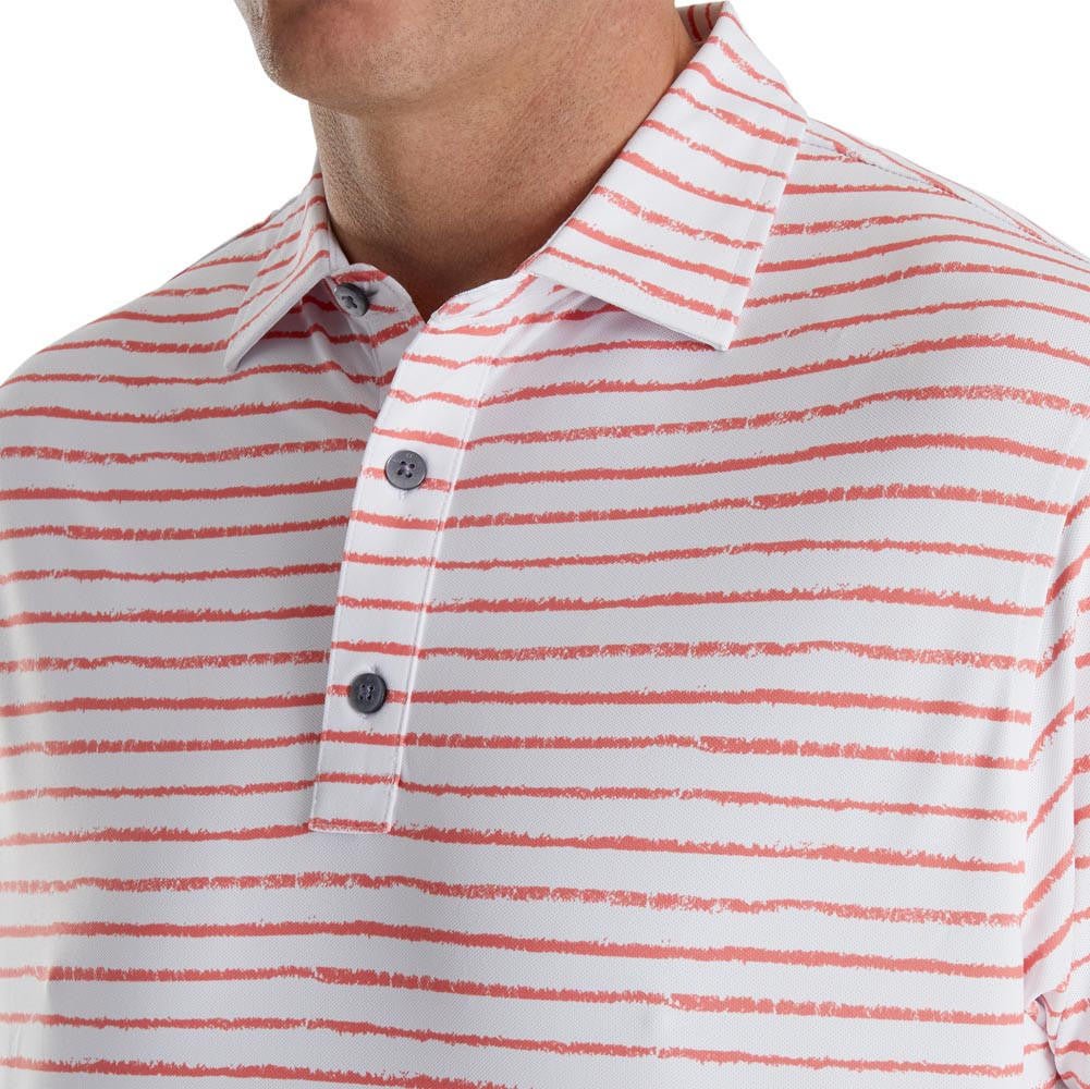 FootJoy Chalk Line Print Stretch Pique Self Collar Polo - Image 8