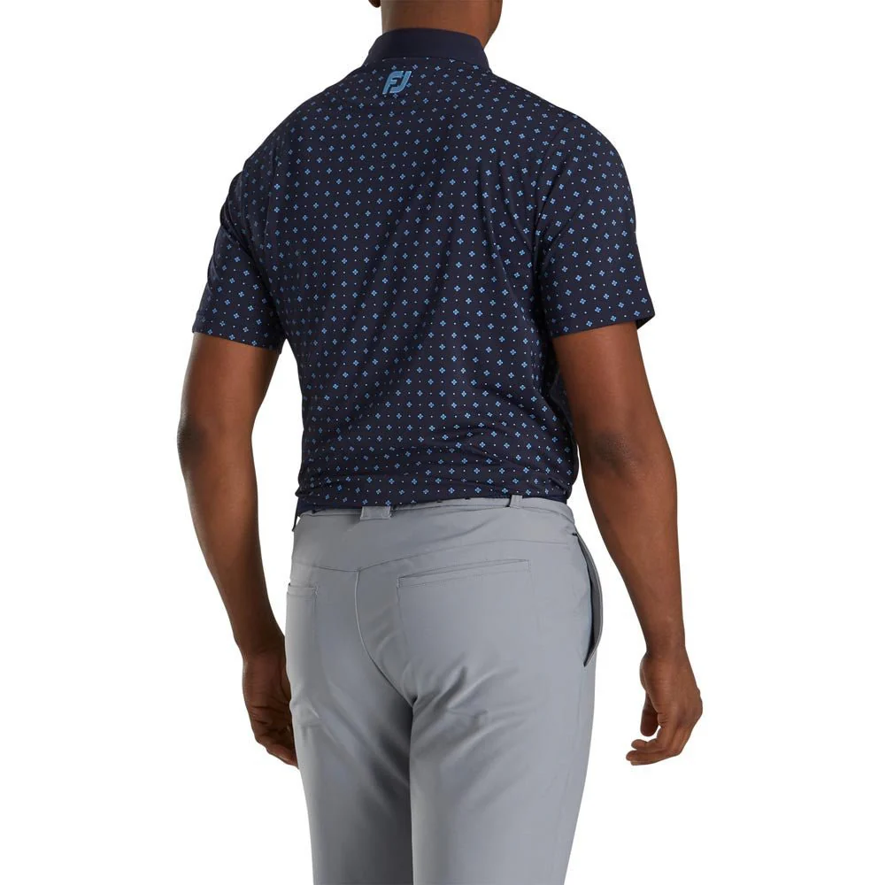 FootJoy Deco Print Self Collar Golf Polo - Athletic Fit - Image 10