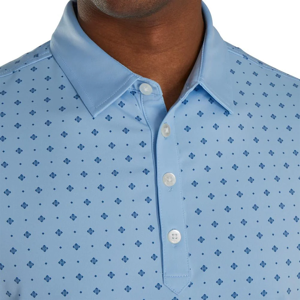 FootJoy Deco Print Self Collar Golf Polo - Athletic Fit - Image 15