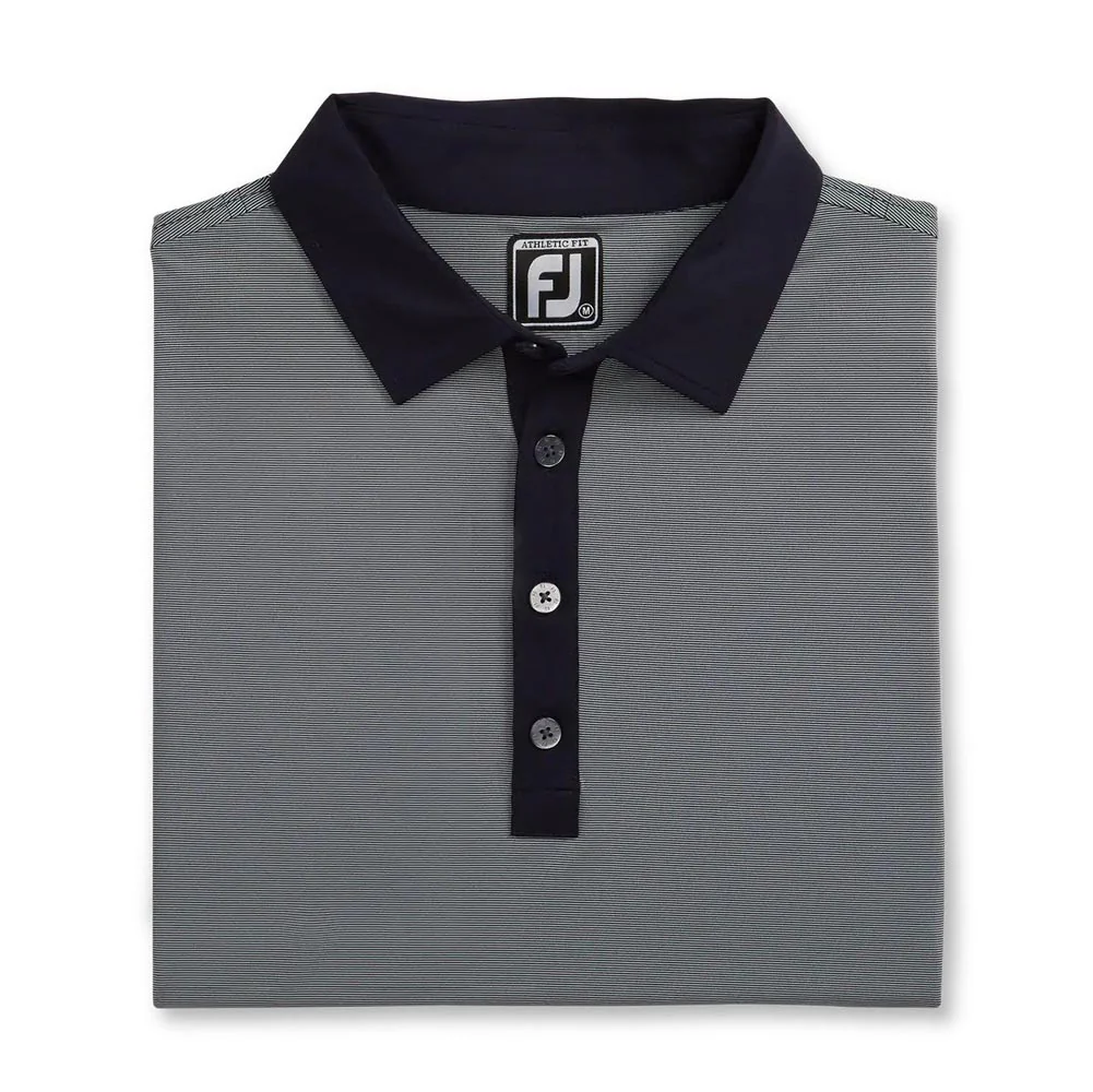 FootJoy End On End with Solid Trim Lisle Self Collar Polo - Image 4
