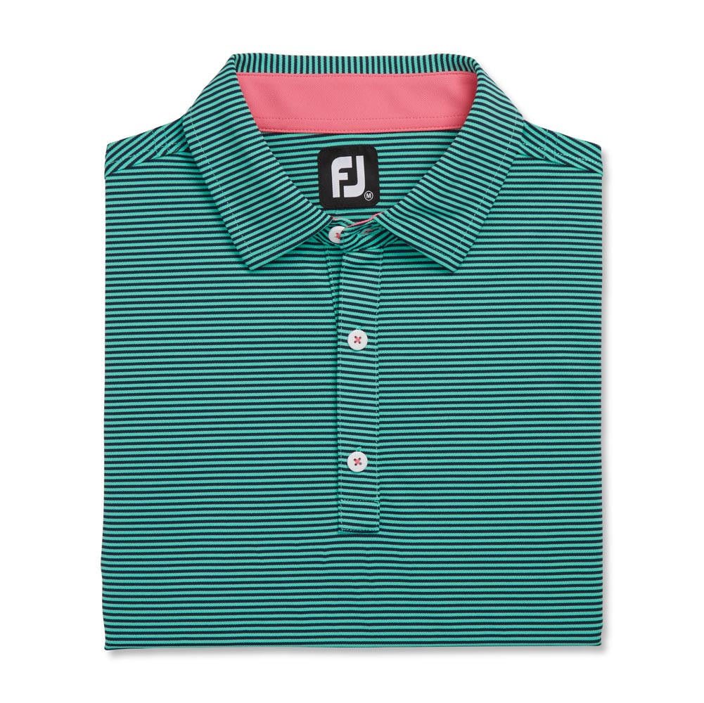 FootJoy Feeder Stripe Mix Stretch Pique Self Collar Polo