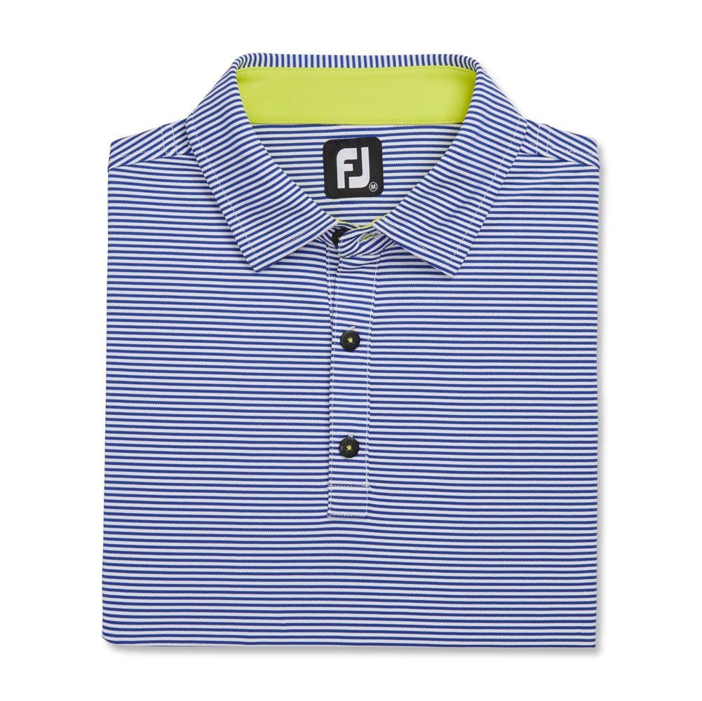 FootJoy Feeder Stripe Mix Stretch Pique Self Collar Polo - Image 8