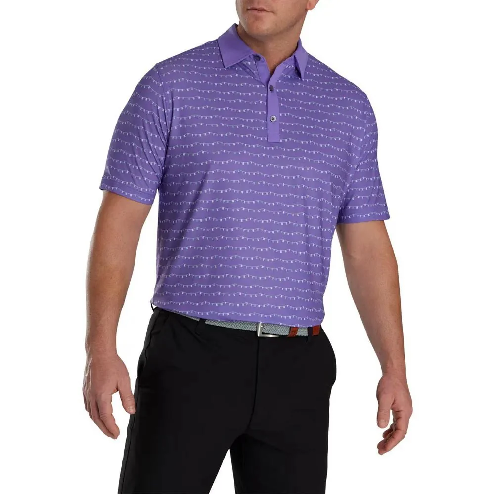 FootJoy Flag Banner Print Golf Polo - Previous Season Style