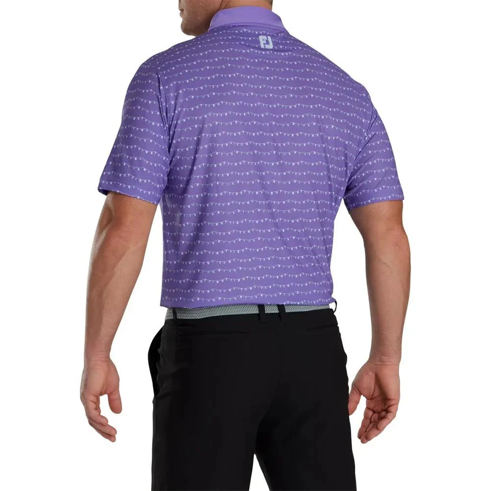 FootJoy Flag Banner Print Golf Polo - Previous Season Style - Image 2