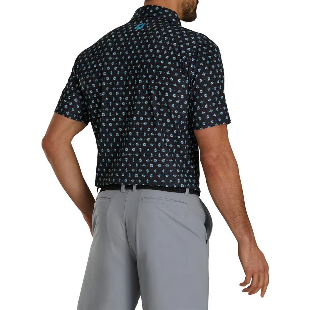 FootJoy Flower Foulard Lisle Self Collar Polo - Image 2