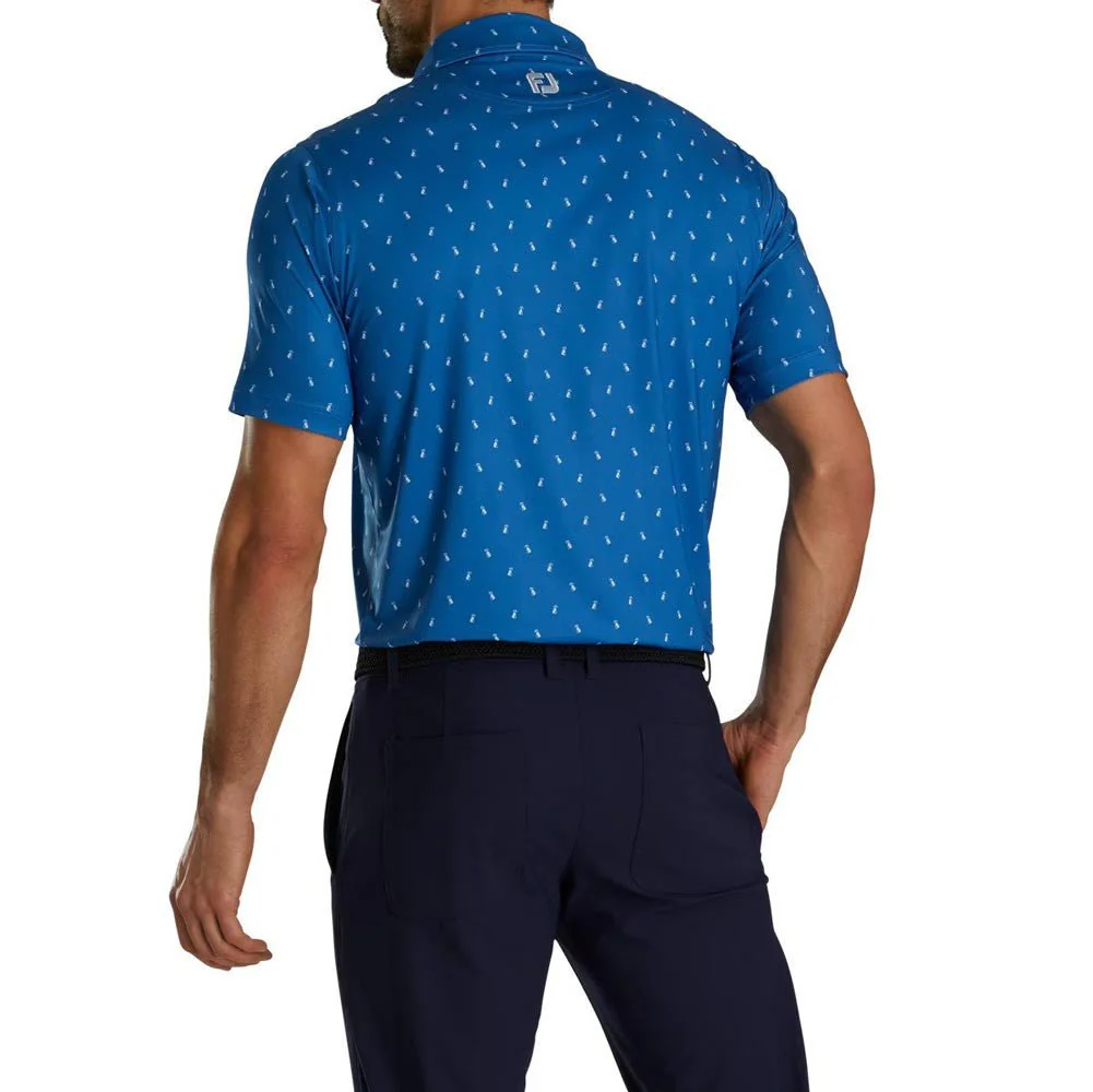 FootJoy Golf Bag Print Lisle Self Collar Polo - Image 2