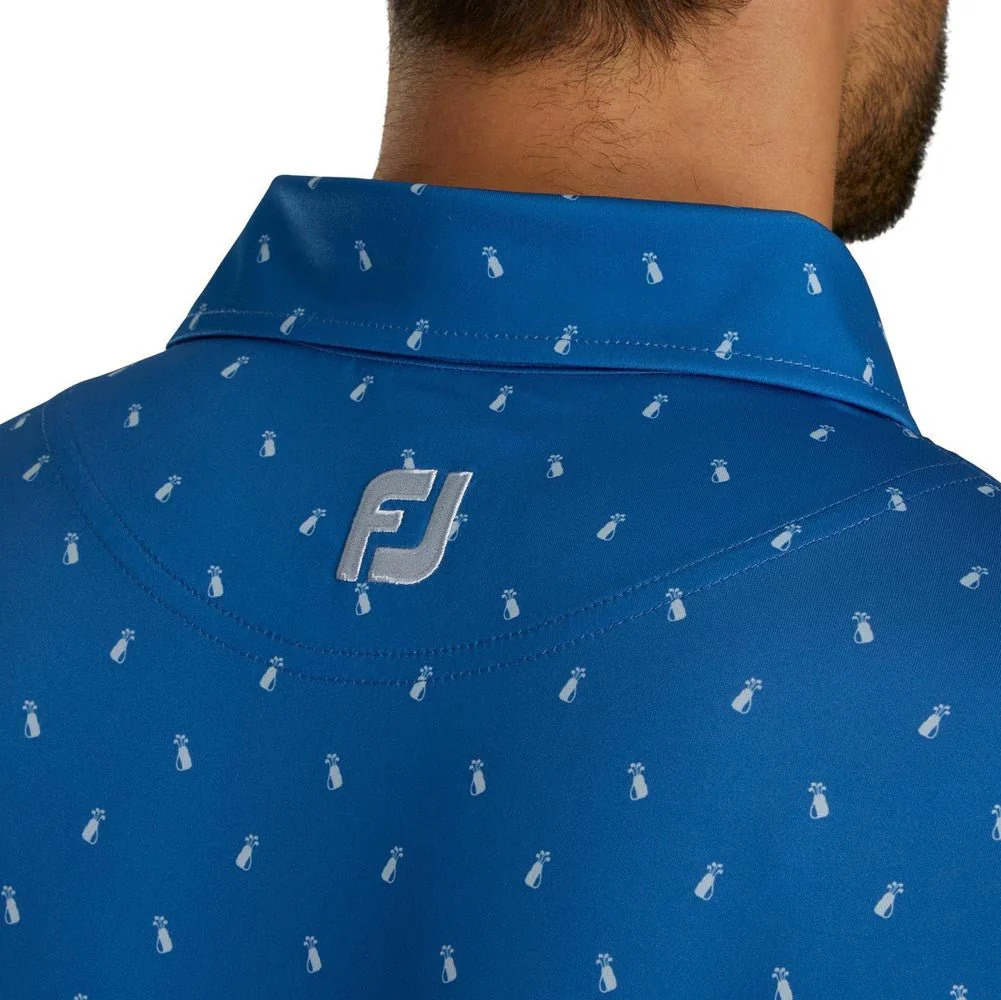 FootJoy Golf Bag Print Lisle Self Collar Polo - Image 3