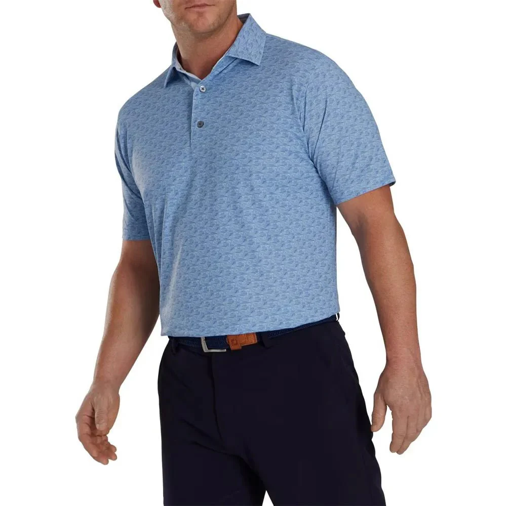 FootJoy Golf Course Doodle Stretch Pique Self Collar Polo - Previous Season Style