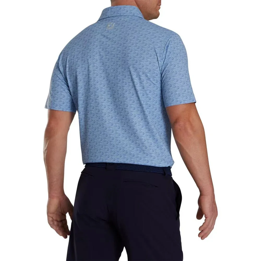 FootJoy Golf Course Doodle Stretch Pique Self Collar Polo - Previous Season Style - Image 2
