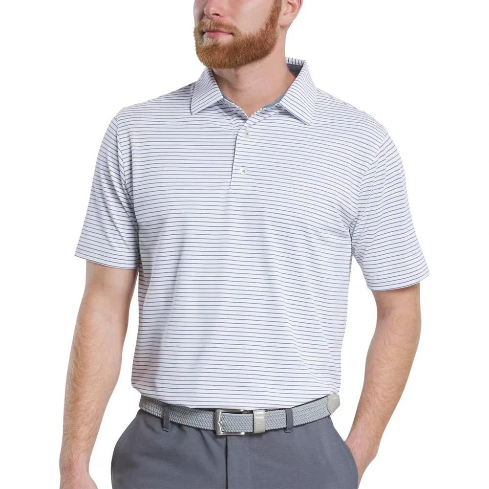 FootJoy Hickory Stripe Stretch Pique Golf Polo