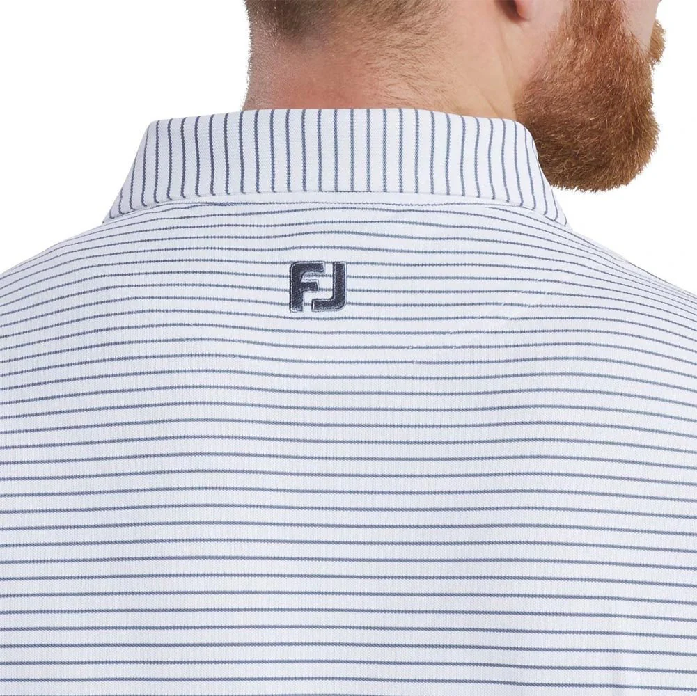 FootJoy Hickory Stripe Stretch Pique Golf Polo - Image 3