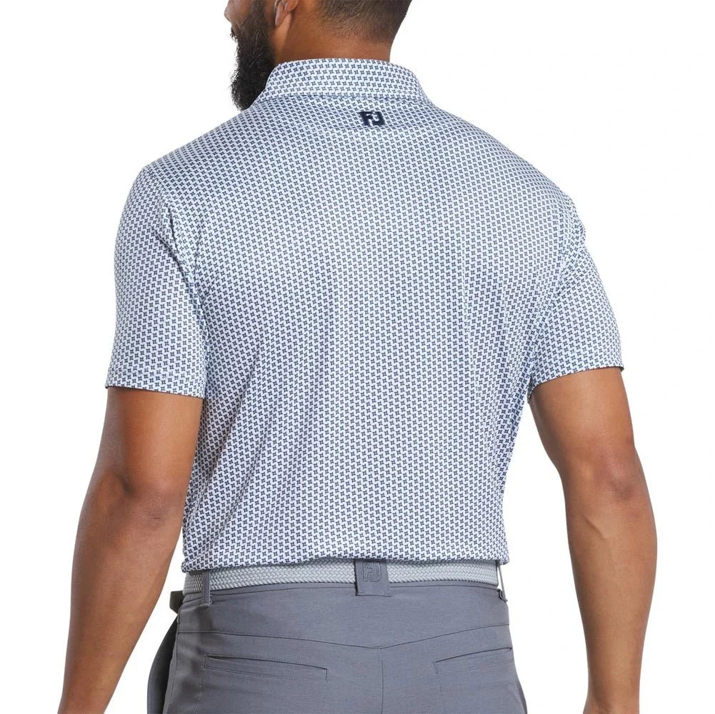 FootJoy Houndstooth Geo Print Golf Polo - Image 10