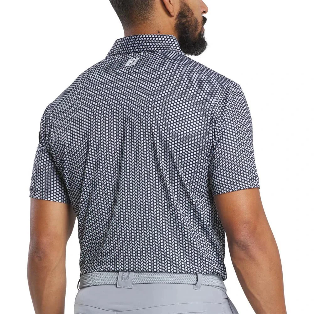 FootJoy Houndstooth Geo Print Golf Polo - Image 2