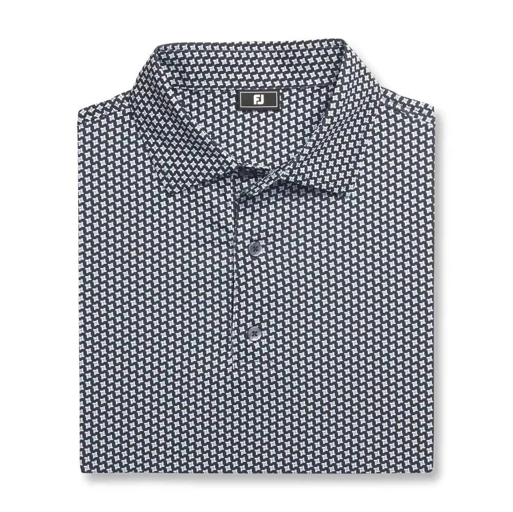 FootJoy Houndstooth Geo Print Golf Polo - Image 4