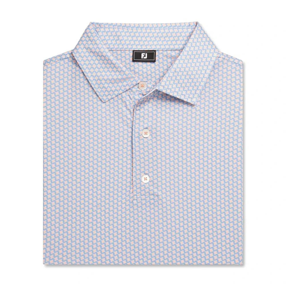 FootJoy Houndstooth Geo Print Golf Polo - Image 8
