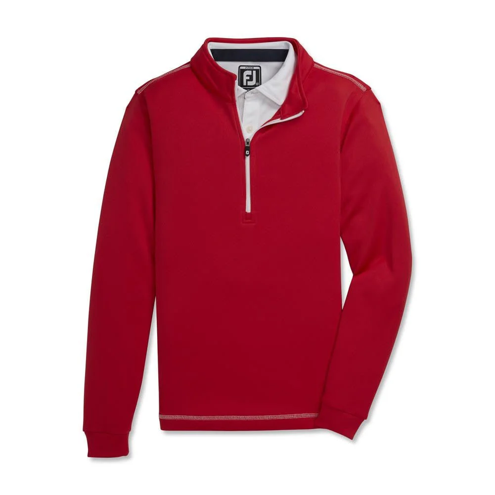 FootJoy Junior 1/2 Zip Midlayer with Contrast Stitch - Image 6