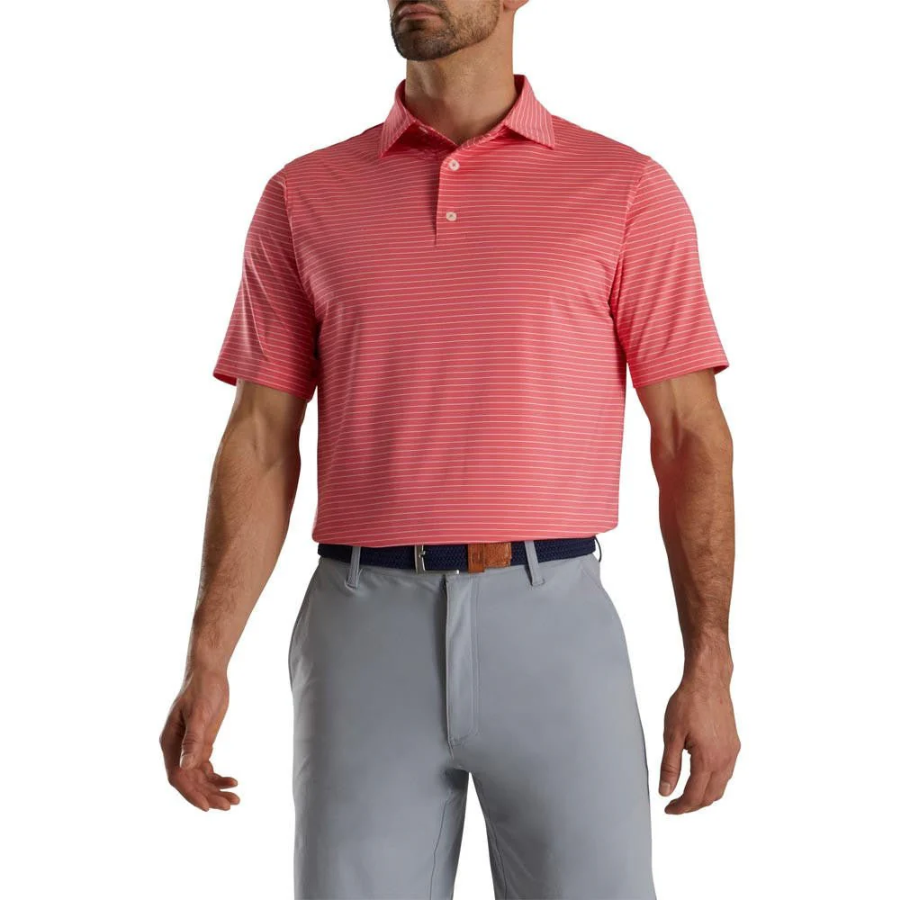 FootJoy Lisle Classic Pencil Stripe Polo - Image 7