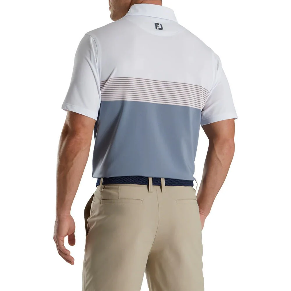 FootJoy Lisle Color Block Self Collar Polo - FJ Logo - Image 4