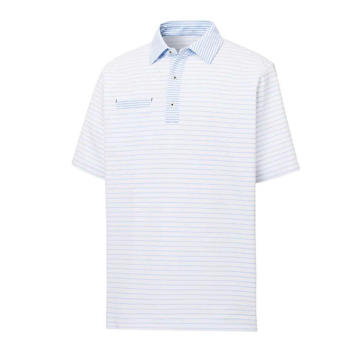 FootJoy Lisle Mixed Pinstripe Self Collar Polo - Image 2