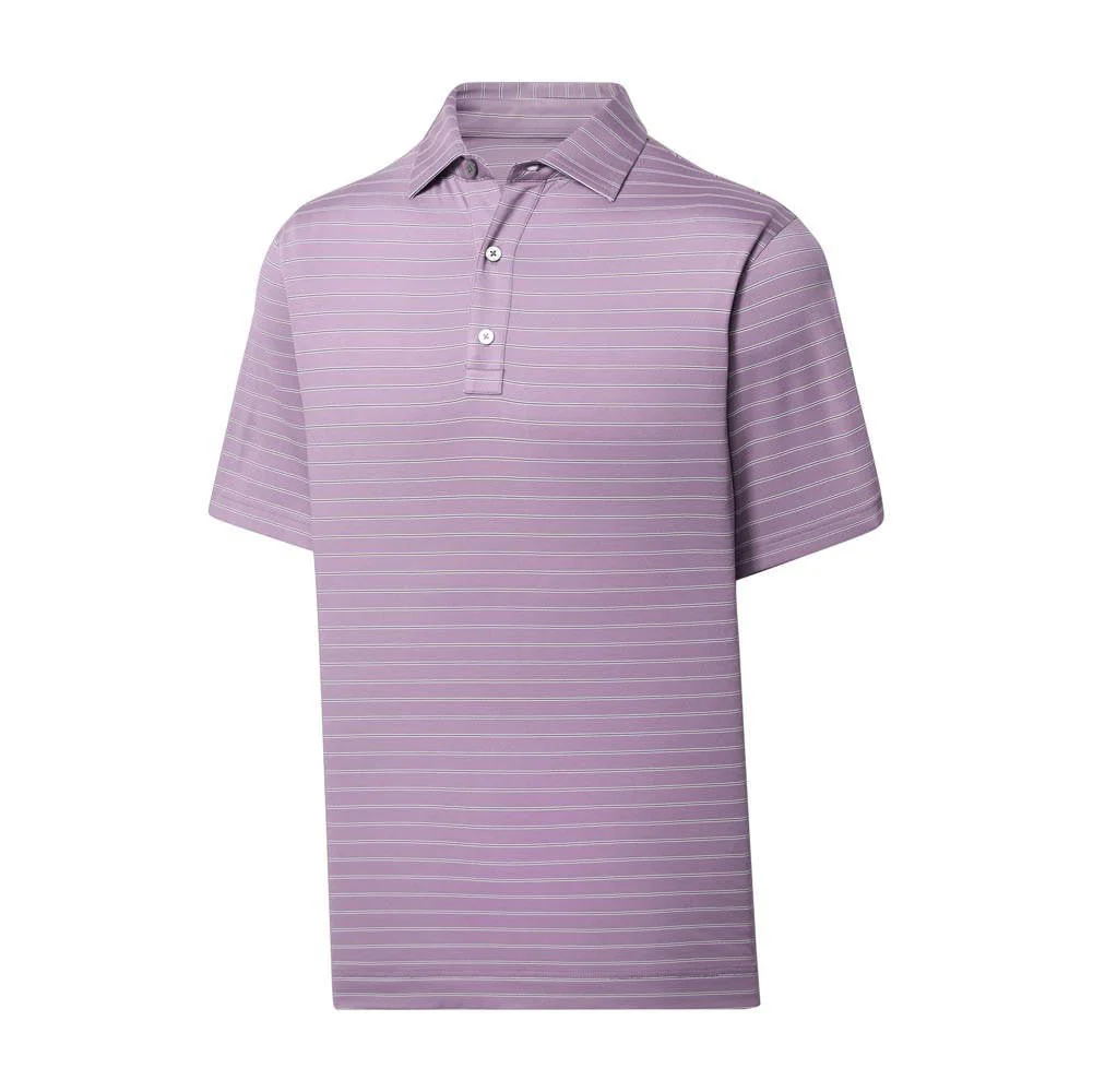 FootJoy Lisle Triple Pinstripe Self Collar Polo - Image 11