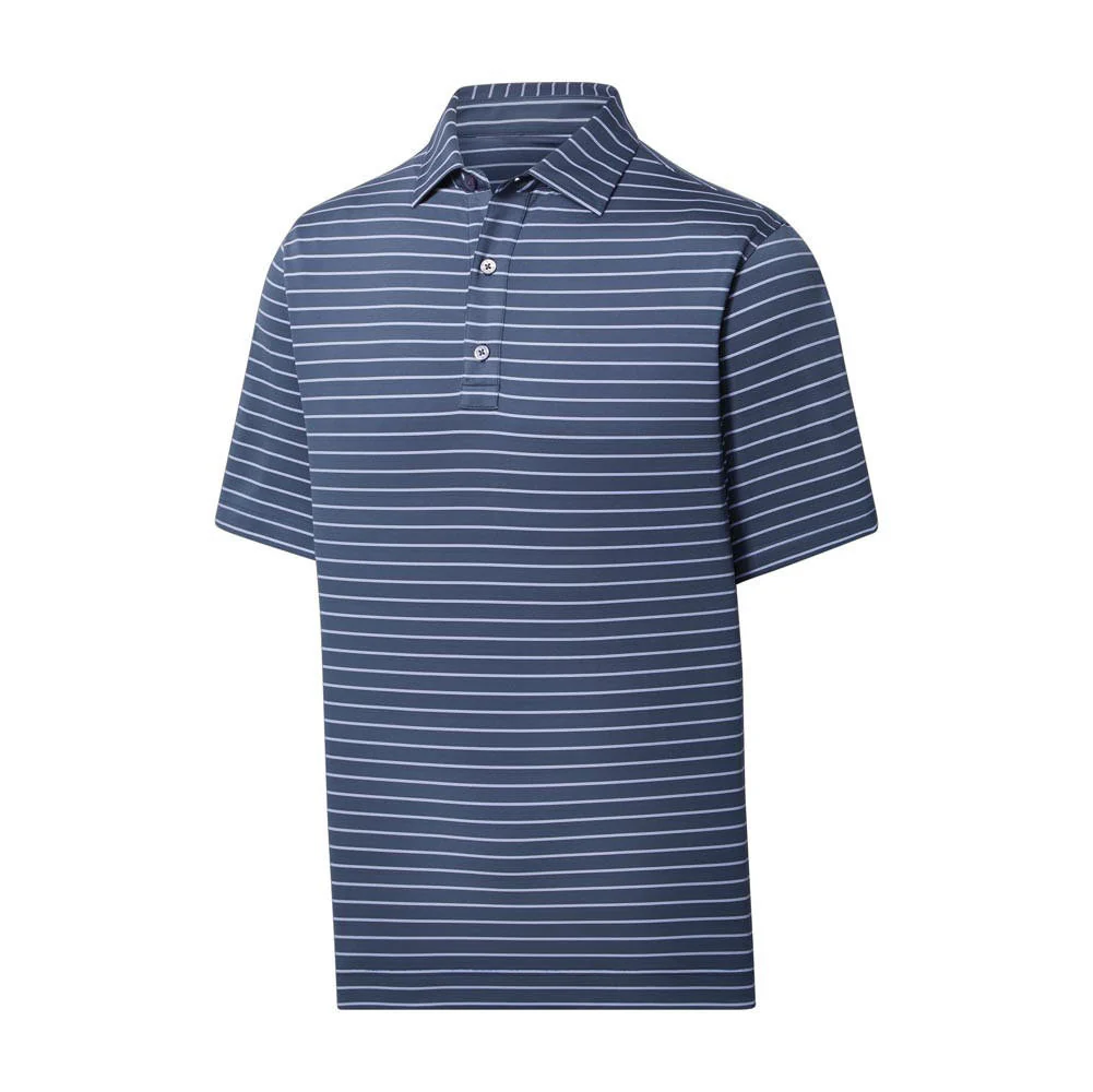 FootJoy Lisle Triple Pinstripe Self Collar Polo - Image 7