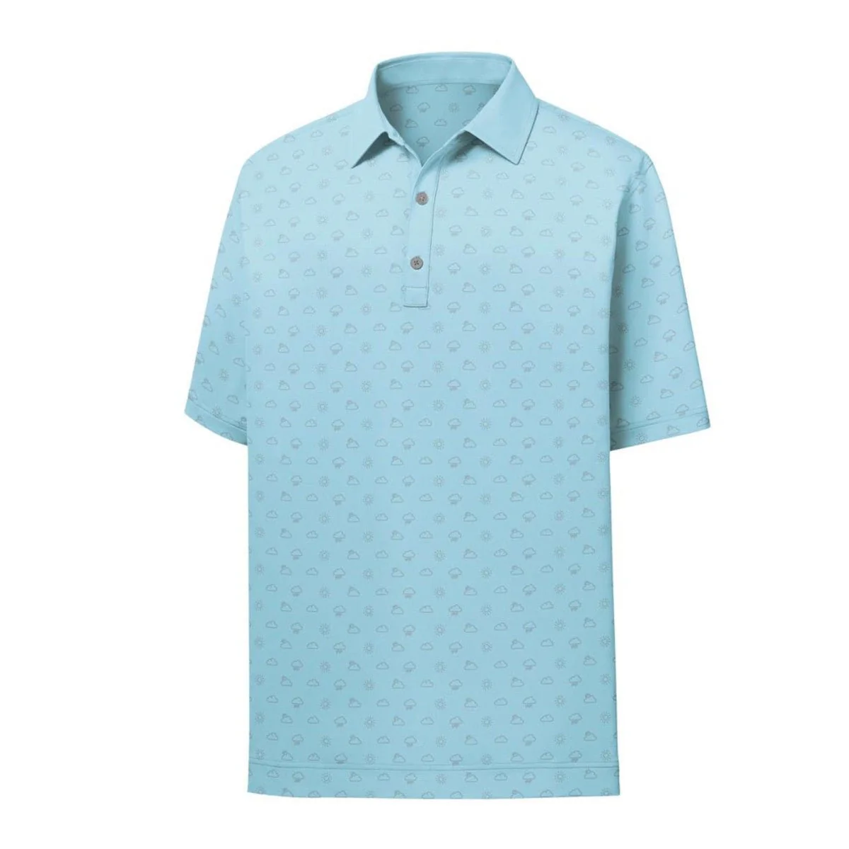 FootJoy Lisle Weather Print Self Collar Polo - Image 2
