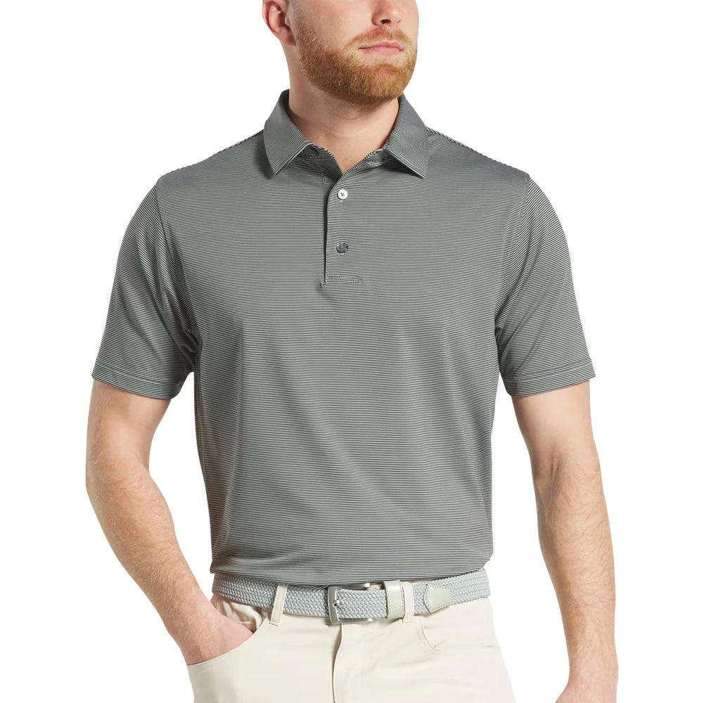FootJoy MicroFeeder Stripe Lisle Golf Polo