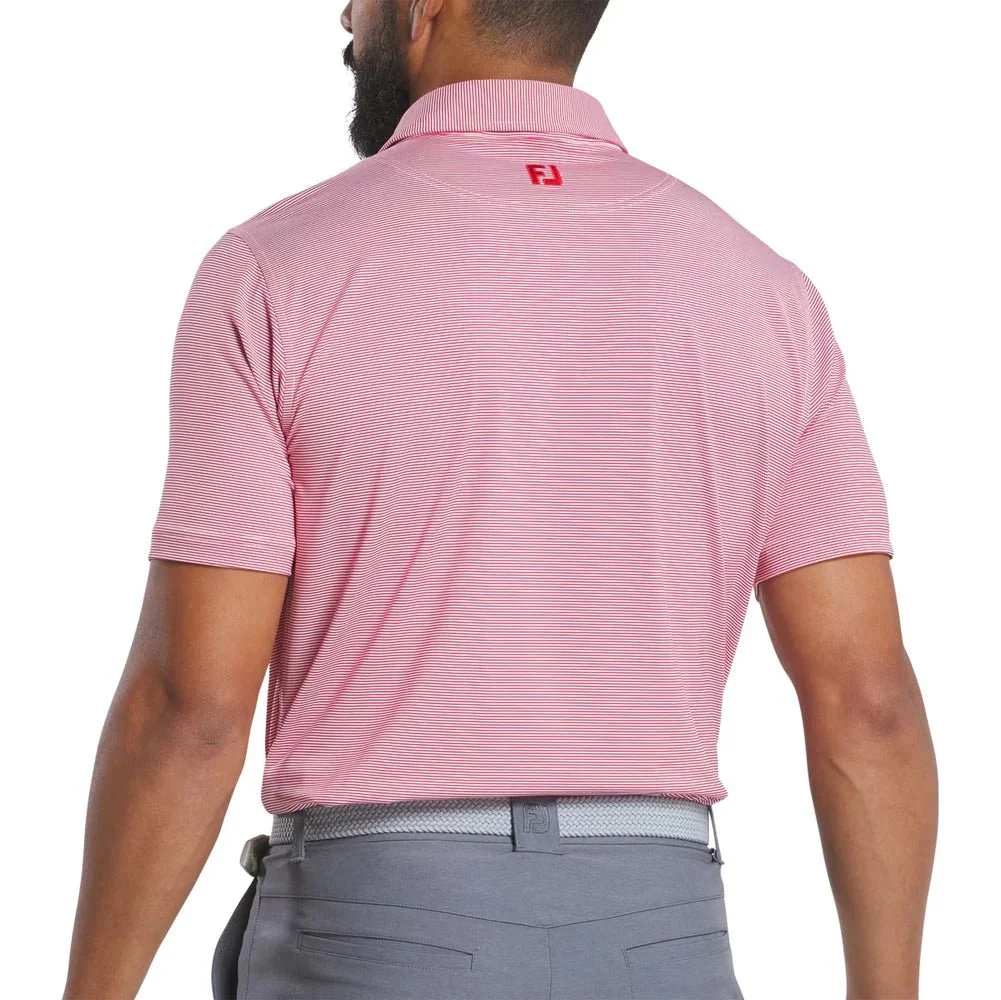 FootJoy MicroFeeder Stripe Lisle Golf Polo - Image 10